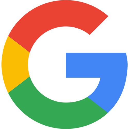 Multicolored Google logo in the shape of a capital "G".